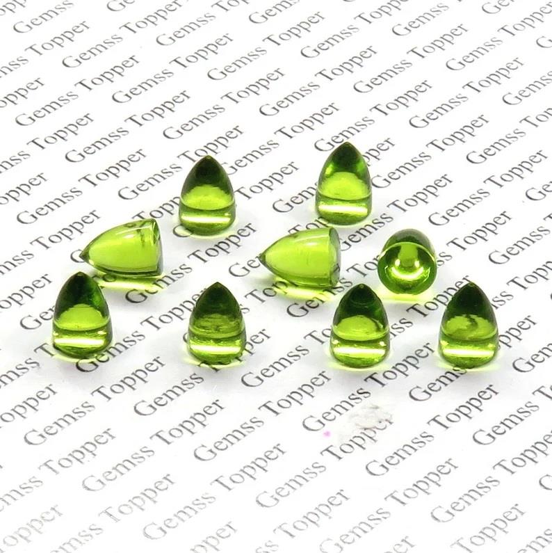 Peridot 5x7 mm Bullet Cabochon